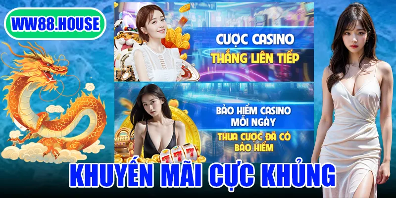 Nhận khuyến mãi WW88 khi trải nghiệm game casino